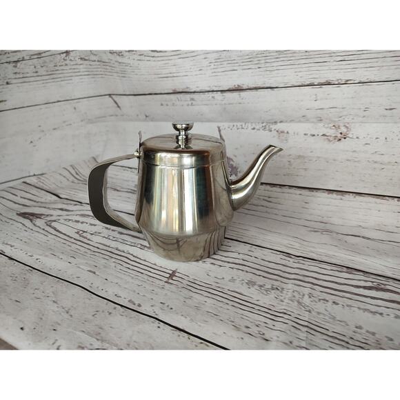 Winco Stainless Goose Neck 20 Oz Tea Pot 4 Cup Coffee Carafe Infusing kettle - Picture 1 of 9